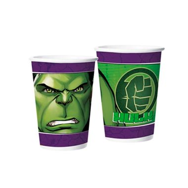 Copo-Hulk-Animacao---papel---180-ml---pacote-08-unidades
