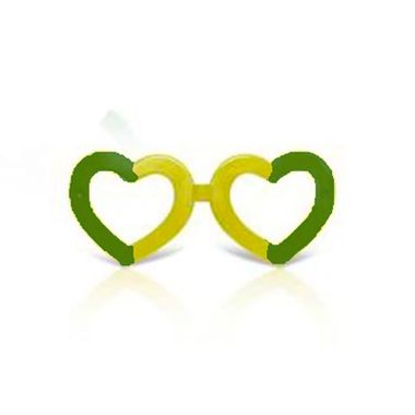Óculos Coração Brasil - sem lentes - pacote 10 unidades